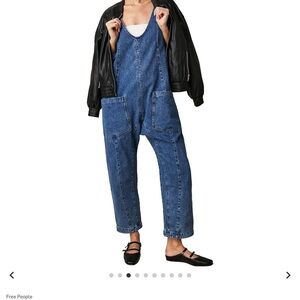 We The Free Blue Denim Jumpsuit